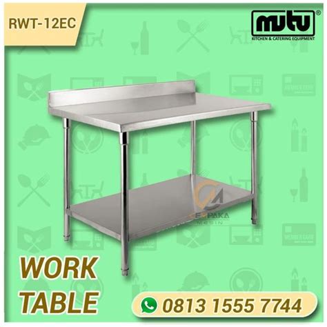 Jual Work Table Meja Stainless Steel Dapur Restoran Cafe Mutu Rwt Ec