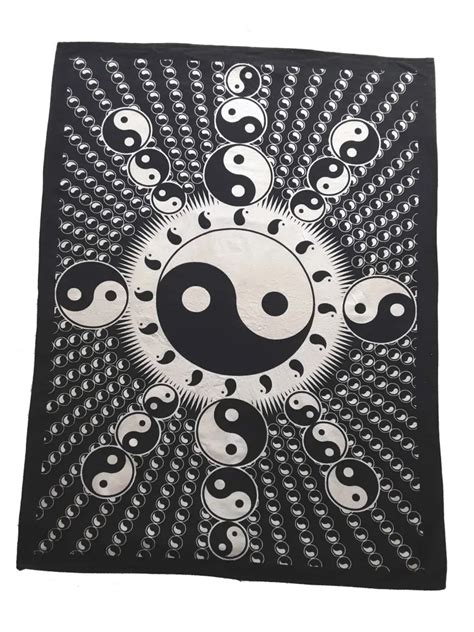 Nataraja Artigos Indianos Pano Decorativo Canga Yin Yang Mod 1