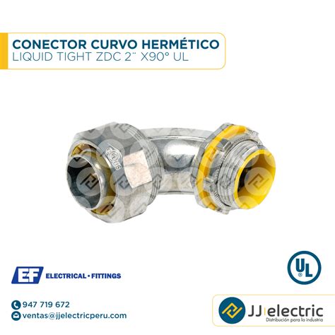 Conector Curvo Herm Tico Liquid Tight Zdc X Ul E F Jj Electric