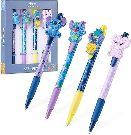 Disney Stifte Set 4er Pack Stitch Novelty Süße Stifte Lilo und