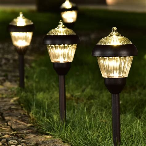 Solpex Pack High Lumen Solar Pathway Lights Metal Solar Path Lights