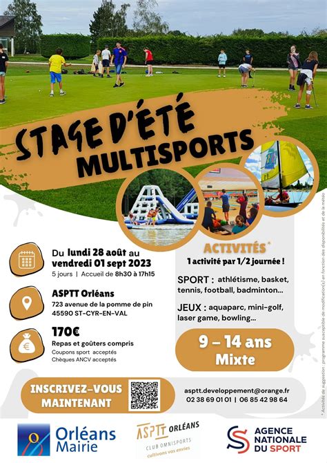 Stage multisports été 2023 Les inscriptions sont ouvertes ASPTT