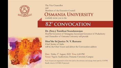 Osmania University Nd Convocation Youtube