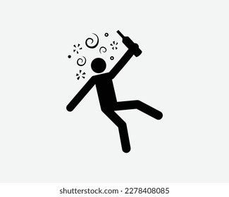 Drunk Person Icon Intoxicated Alcohol Drink Stock Vector (Royalty Free) 2278408085 | Shutterstock