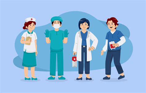 Set of Hospital and Medical Characters 6917272 Vector Art at Vecteezy