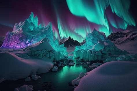 Premium Photo Aurora Borealis Northern Lights In Islands Generative