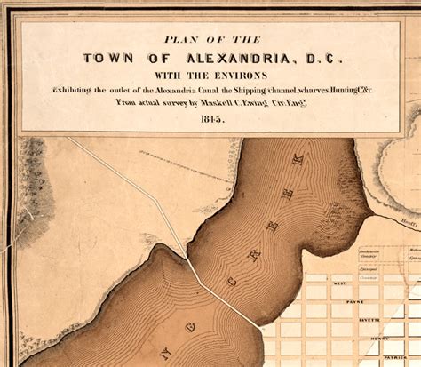 Old Map Of Alexandria Virginia Columbia Vintage Maps And Prints