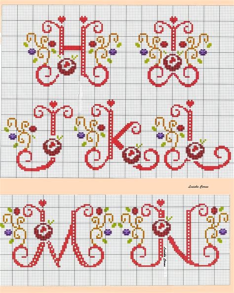 Cross Stitch Alphabet Cross Stitch Patterns Abc Monogram Alphabet