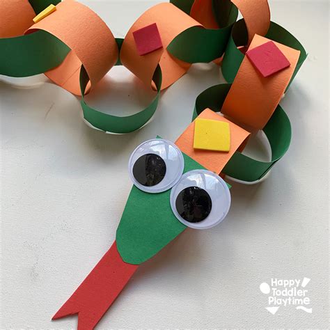 Paper Chain Snake Craft Happy Toddler Playtime