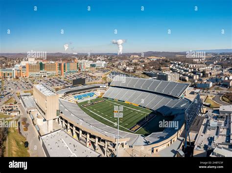 Morgantown, WV - 20 December 2021: Aerial view of Milan Puskar WVU ...