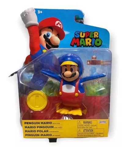 Figura Súper Mario Bros Pingüino Polar Con Moneda Mercadolibre