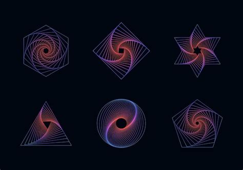 Proste Geometryczne Abstrakcyjne Wzory Modne Elementy Grafiki