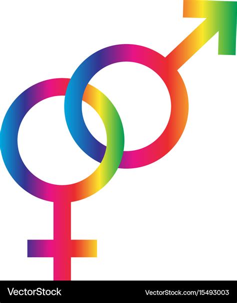 Interlocking Rainbow Male Female Symbols Vector Image The Best Porn