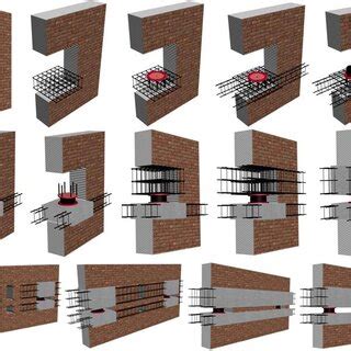 3D views of the seismic isolation system installation stages in the ...