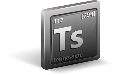 Tennessine Chemical Element Chemical Symbol With Atomic Number And