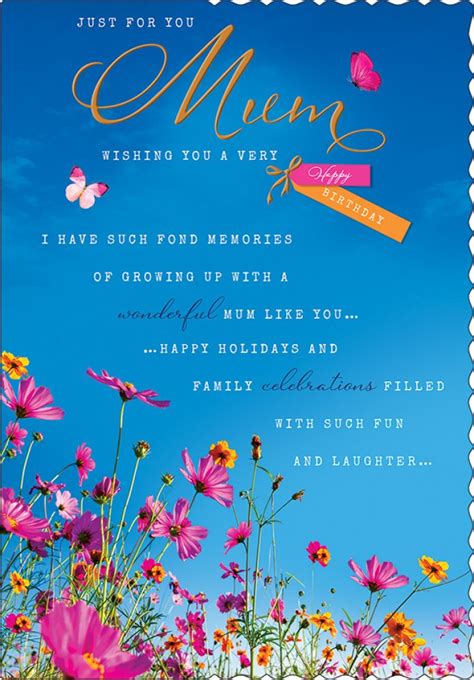 Mum Birthday Card Sentimental Verse Cards Through The