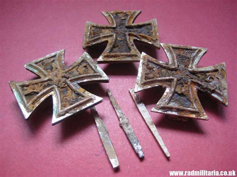 And Ww2 Iron Cross 1st Class Set Of 3 Before Restoration 100 Genuine