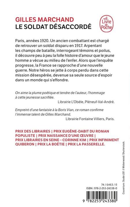 Le Soldat désaccordé Gilles Marchand 2253243388 Livres de poche