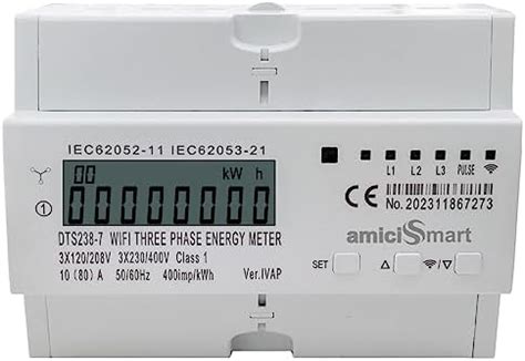 Amicismart Phase Energy Meter Wifi Pre Paid Meter With Over Under