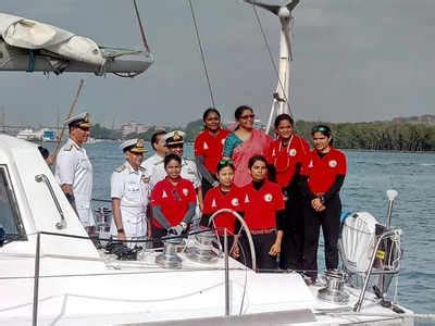 All Women Indian Navy Crew Returns To Goa After Historic