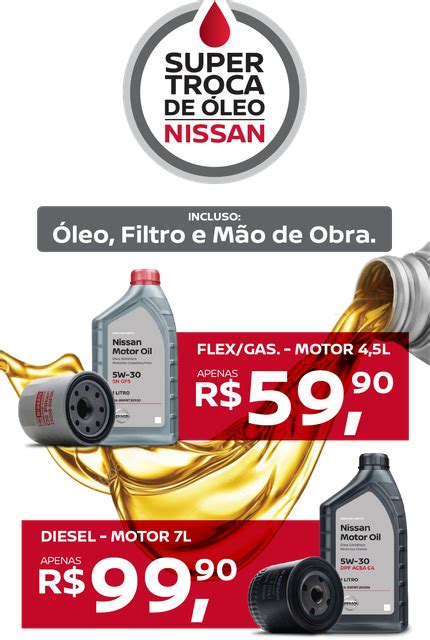 Promoção Nissan Super Troca de óleo por R 59 9