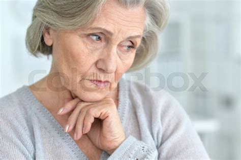 Upset Mature Woman Stock Image Colourbox