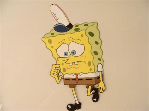 Original Spongebob Thinking Hard Cel Art Animation