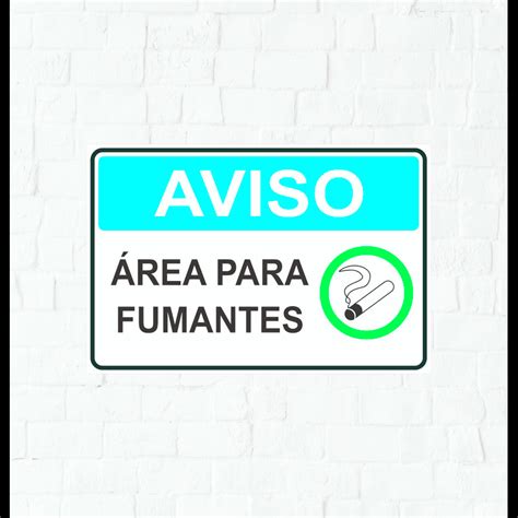 Placa De Sinalização Pvc Aviso Área Para Fumantes Shopee Brasil