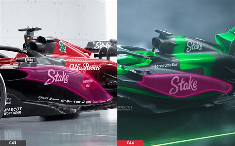 2024年型ザウバー（ステイクf1）「c44」と2023年型アルファロメオ「c43」のサイドポッドの比較 Formula1 Data