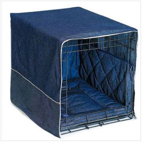 Pet Dreams Classic Cratewear Dog Crate Cover, Extra Large, Denim, 42" x ...