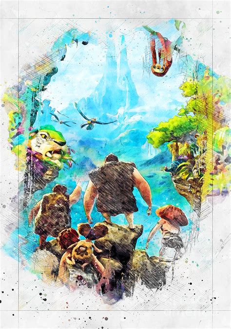 No7145 The Croods Movie poster Digital Art by Carrie Stanton - Fine Art ...