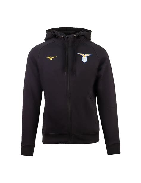 Tuta Felpata Full Zip Con Cappuccio Ss Lazio Mizuno Nera