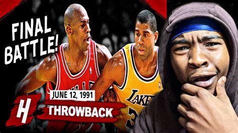 Michael Jordan Vs Magic Johnson Nba Finals Game Youtube