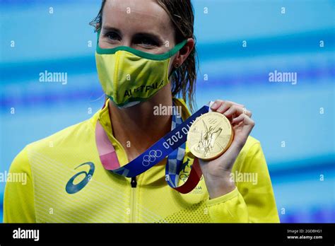 Tokyo Kanto Japan St Aug Emma Mckeon Aus With Her Gold