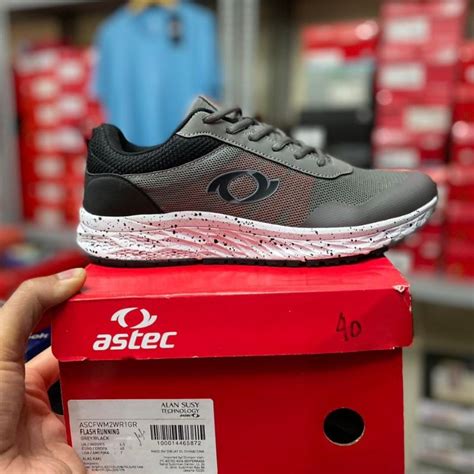 Jual Sepatu Running Astec Flash Running Grey Black Mens Shoes Original