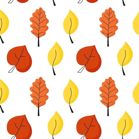 Premium Vector Autumn Leaves Seamless Pattern Textile And Textures