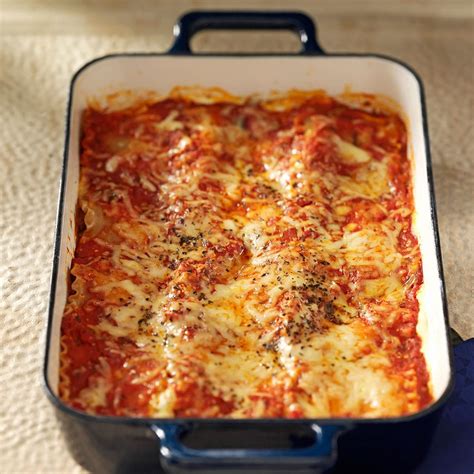 Makeover Beef And Sausage Lasagna Recipe How To Make It Taste Of Home