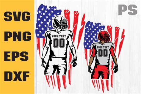 US Football Player Svg Football Afbeelding Door ILukkystore Creative