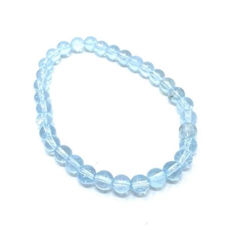 Blue Topaz Bracelet 6mm - Crystalis - Crystals Shop