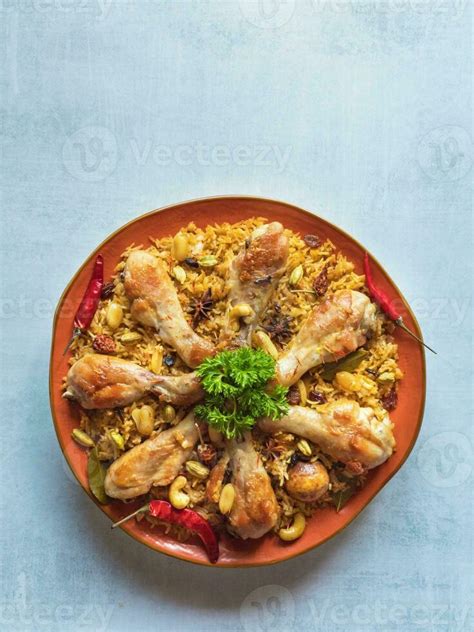 Chicken biryani, Arabic cuisine. 32742560 Stock Photo at Vecteezy