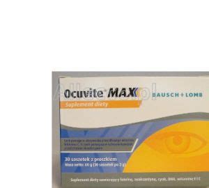 Ocuvite Max 30 Sasz Preparaty Witaminowe Choroby Oczu Oczy Leki