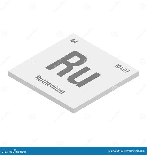 Ruthenium Ru Periodic Table Element Stock Vector Illustration Of