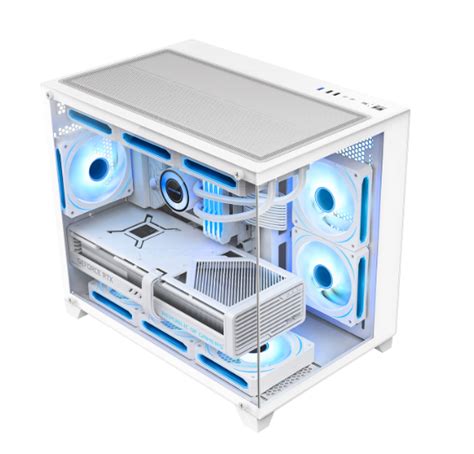 V Case Xigmatek Aqua M Lite Artic Gf En Matx Fan Rgb Case