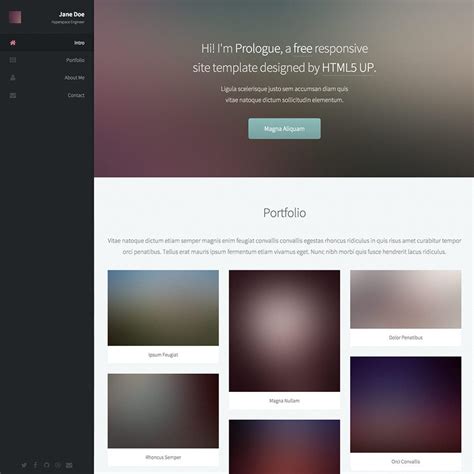 Html5 Portfolio Template