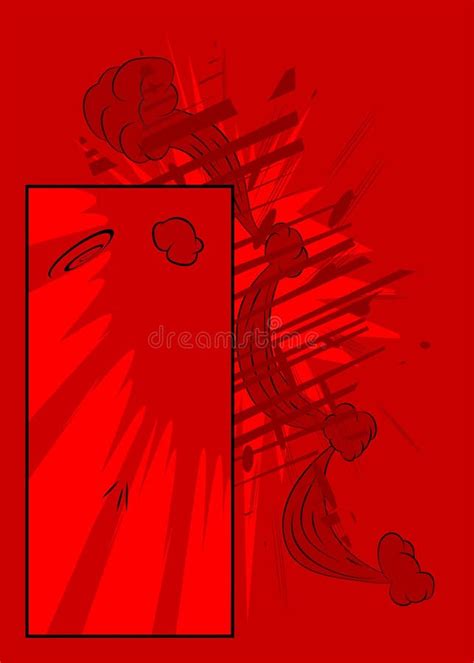 Red Cartoon Background Comic Book Abstract Backdrop Retro Vector