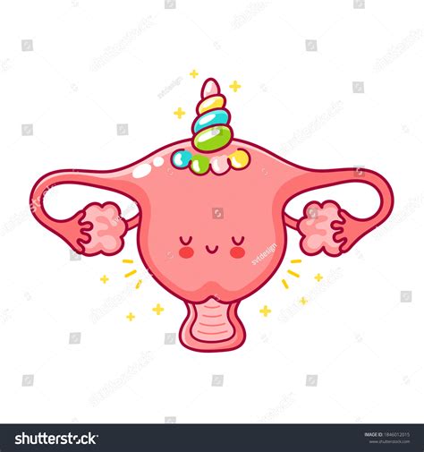 Cute Happy Funny Woman Uterus Organ Stock Vector Royalty Free 1846012015 Shutterstock