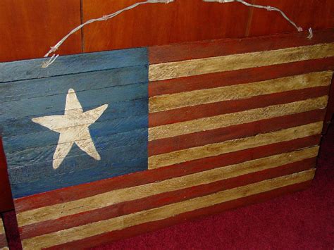 Items Similar To American Flag Wood Primitive Star Flag 33x 19 Country