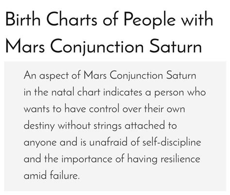 Mars Conjunct Saturn Birth Chart Natal Charts Self Discipline