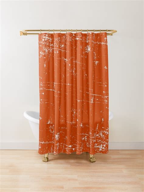 Burnt Orange Grunge Design Shower Curtain By Createdproto Cool Shower