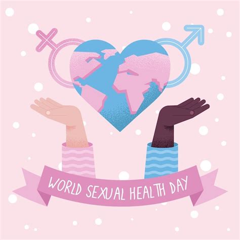 Premium Vector World Sexual Health Day Postcard